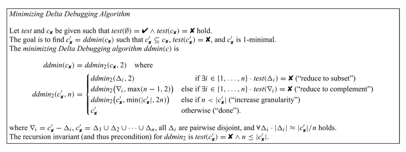 deltaDebugging